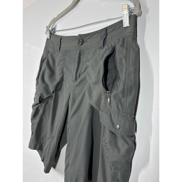 Columbia Womens Outdoor Hiking Active Grey Shorts Zipper Pockets Quick Dry Size6 - Picture 2 of 11